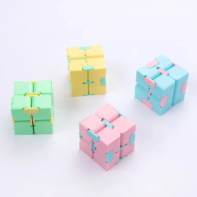 2x2 Magic Cube Creative Infinity Cube, Macaron Candy Color Fidget Toy, Finger Stress Relief Gift for Kids & Adults
