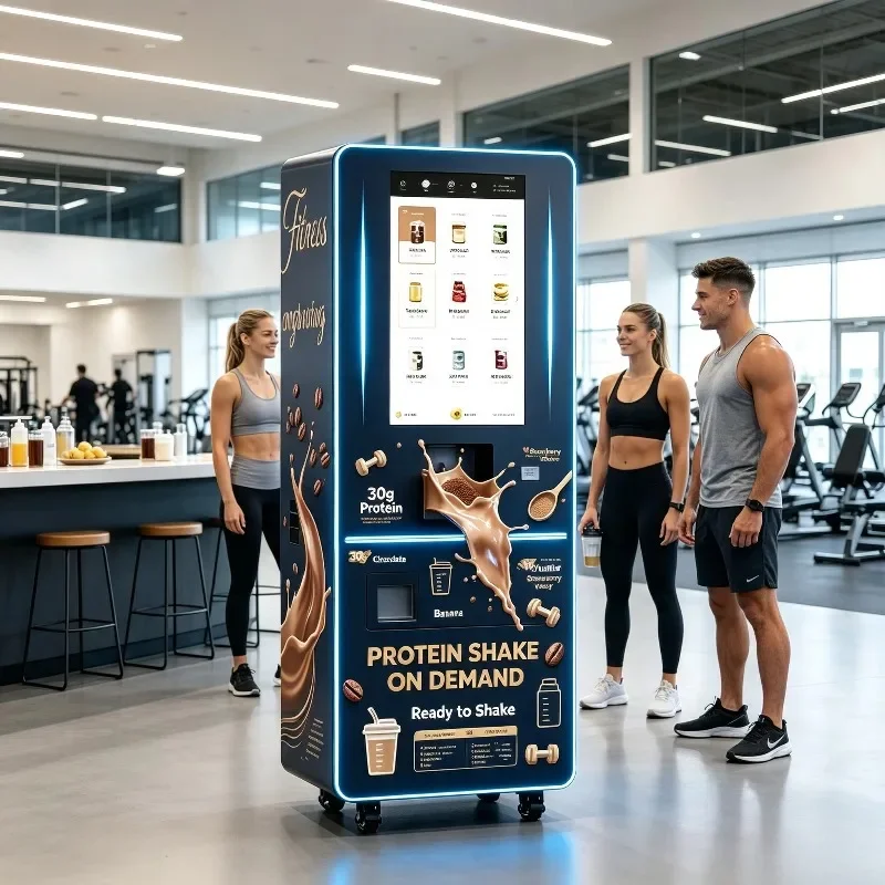 Gym Protein Vending Machine With Mixer Automatic Protein Shake Vending Device For Business