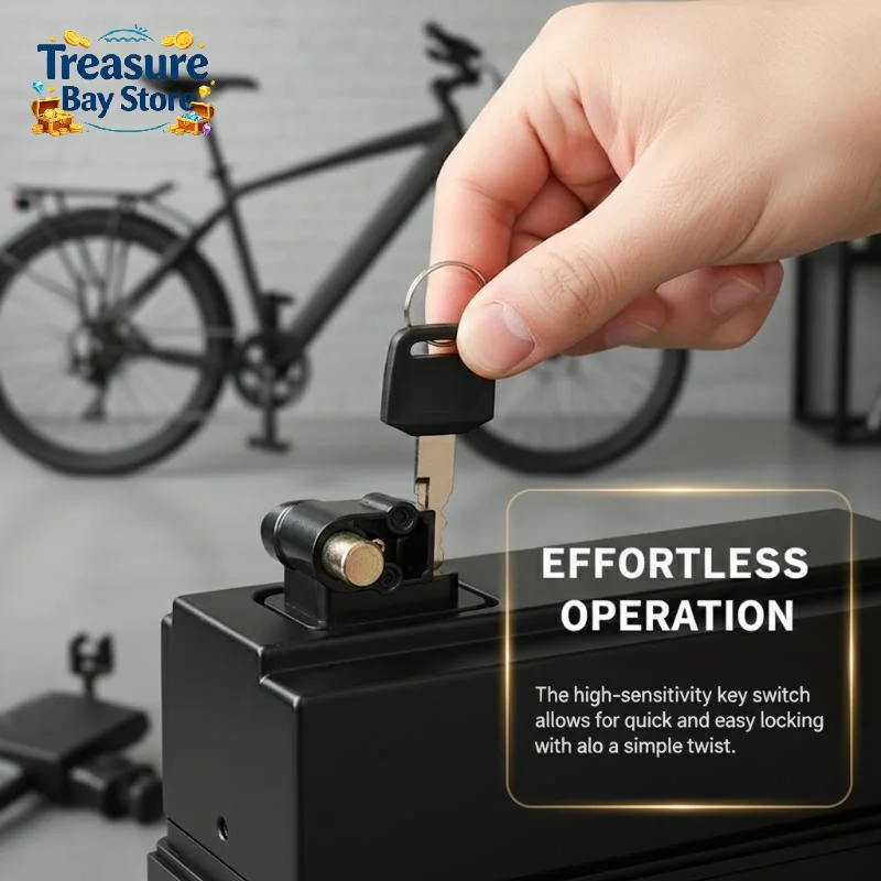Electric Bicycle Battery Box Lock Big Head Anti Theft Lock For E-Bike Scooter Front Lock With Key
