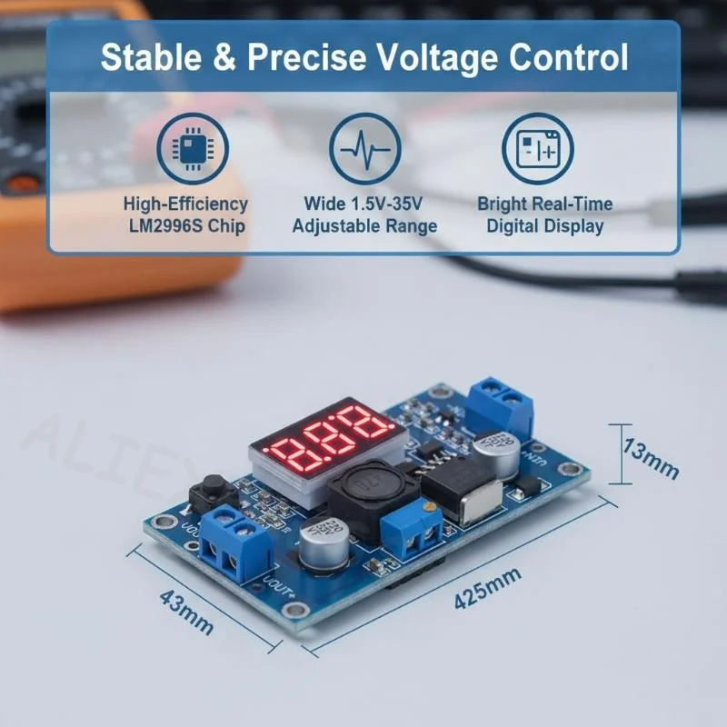 [C] LM2596 LM2596S Power Module LED Voltmeter DC-DC Adjustable Step Down Power Supply Digital Display 24V To 12/5/3.3V