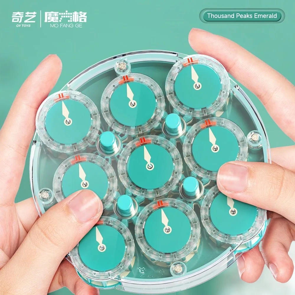 QiYi Clock Emerald Limited Edition Magnetic 2025 Magic Speed ​​Cube ของขวัญของเล่นเพื่อการศึกษา