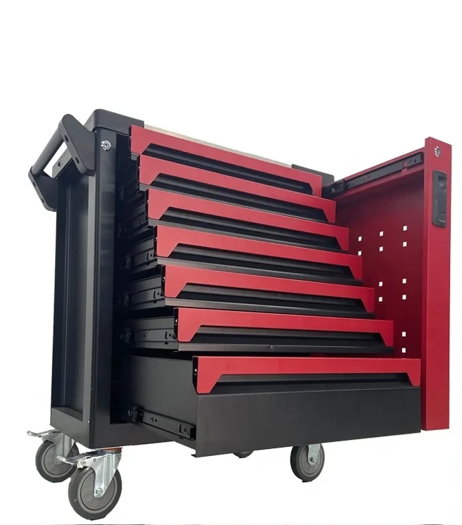 Drawer Tool Box Sets with Mechanic Tool Set 258pcs Customize Herramientas Stainless Steel Tool Cabinet 7 Drawers and 1 Side