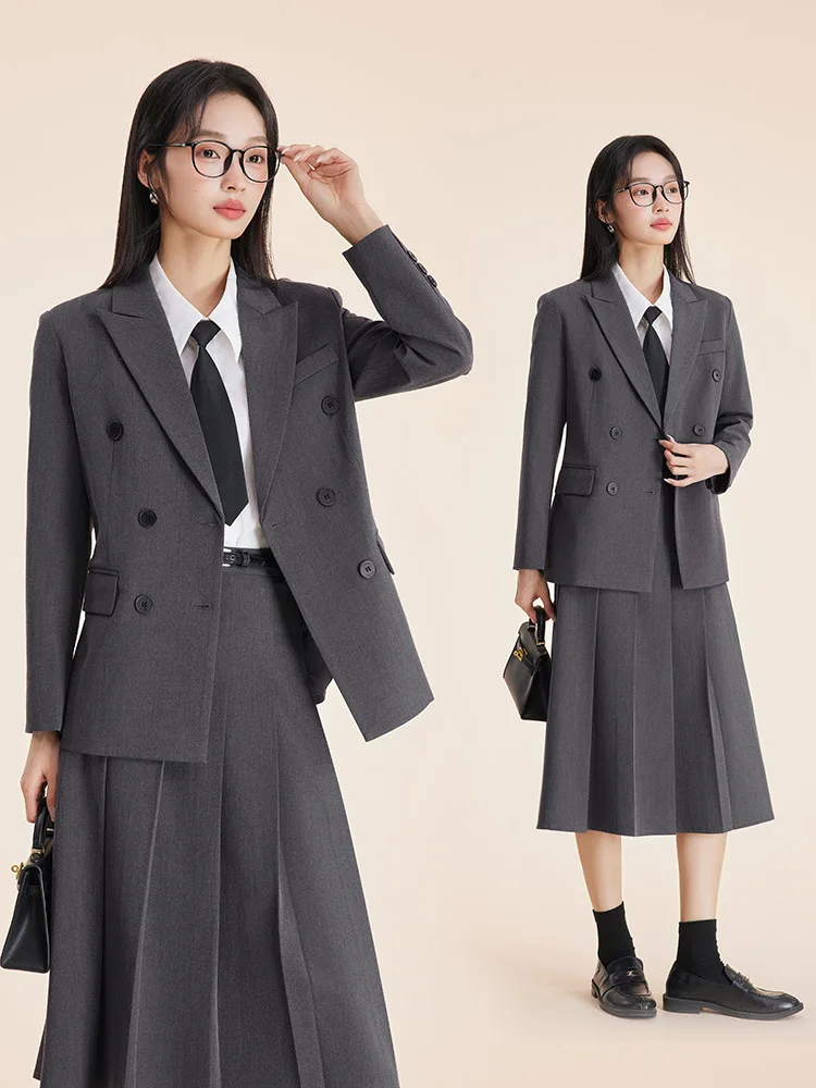 Professional women's suit set, elegant and high-end, suitable for commuting, business workwear, interview suit, three-piece form