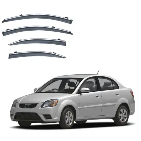 Window Visor Rain Exterior Part Body Kit Accessories For Kia Rio X-Line 2005 2006 2007 2008 2009 2010 2011 2012 2013 2014 -2021