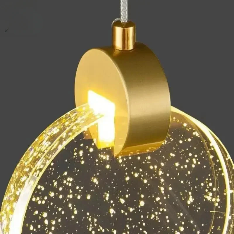 

Современная простая хрустальная светодиодная люстра для спальни, кабинета, столовой, прикроватные подвесные светильники, украшение для гостиной, стеклянные светильники