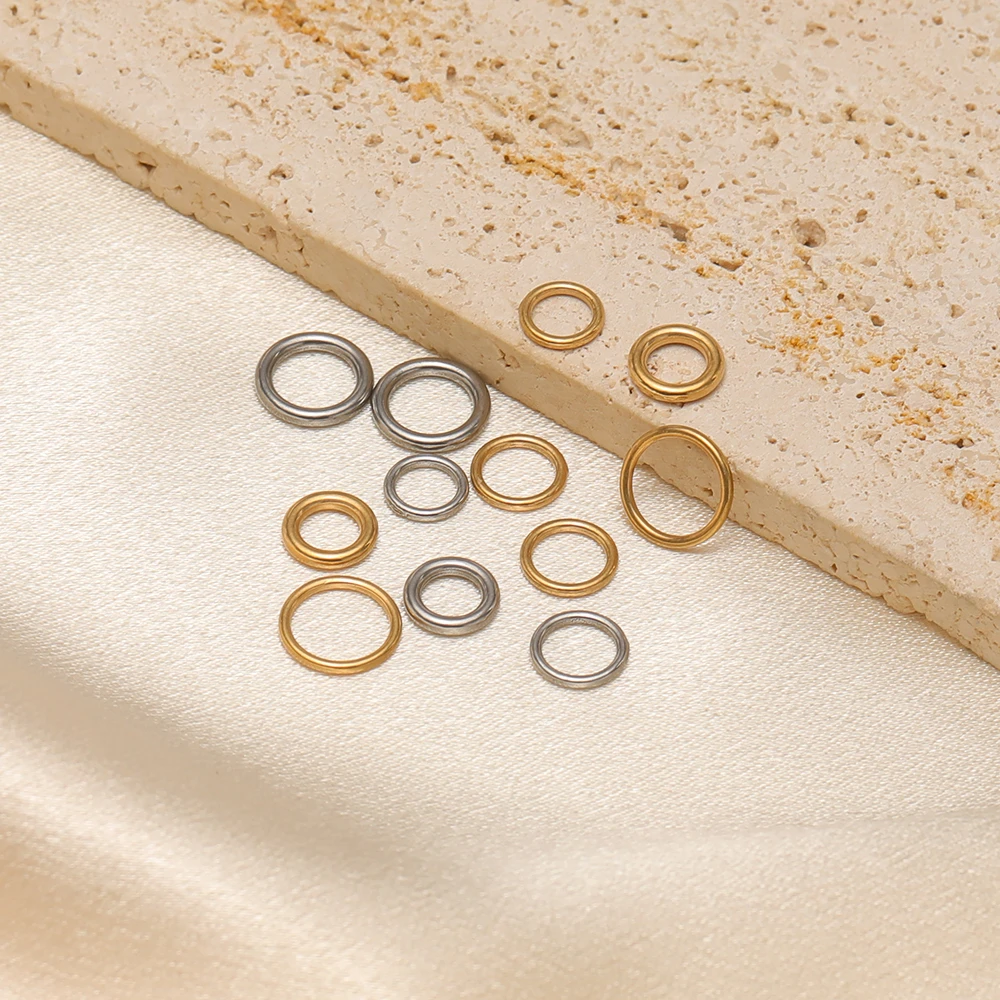 20-50 Stück Edelstahl-Kreisverbinder, geteilte Biegeringe für DIY einfache Halsketten, Schmuckherstellung, Armbänder, Zubehör – Detail 1