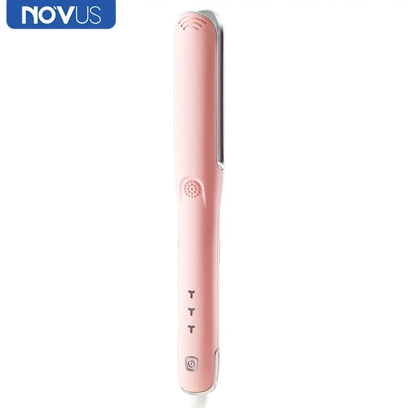 

NOVUS New 2 in 1 Hair Straightener and Curler with 3D Ceramic Plates Essential Oils Portable Curling Iron Hair Styling Tool