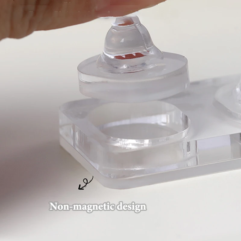 Bandeja de prática de unhas acrílicas, placa de extensão de unhas não magnética para treinamento de unhas, gel multiuso, secagem e expositor