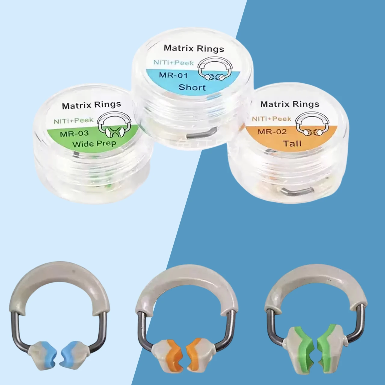 

Dental Matrix Bands Niti Spring Clamping Ring Sectional Contoured Matrix Bands Dentistry Instrument Tools