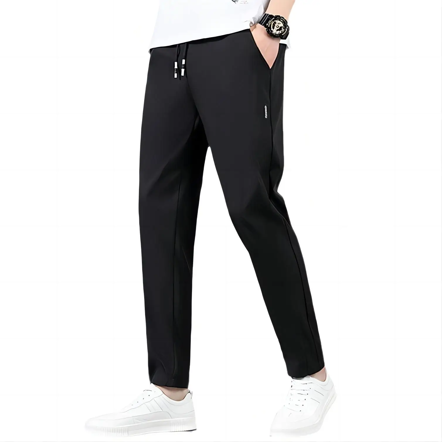 Men Sport Pants Running Pants With Zipper Pockets Soccer Training Jogging Sports Trousers Fitness Football Leggings Sweatpants