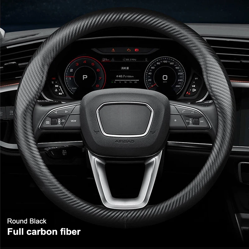 

New Automobile universal steering wheel cover non-slip 37-38cm car steering wheel cover 7Colors leather Car-styling for car deco