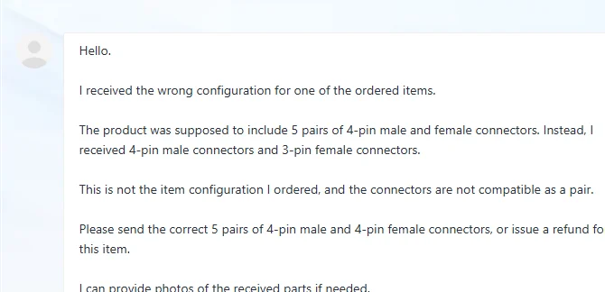 Shipping cost to be supplemented.