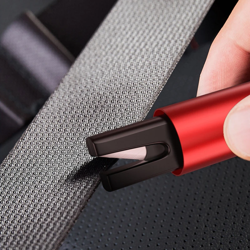 Car Safety Hammer Car Window Breaker Emergency Hammer Seat Belt Cutter Knife Car Tool Life-Saving Escape Hammer Aluminum Alloy