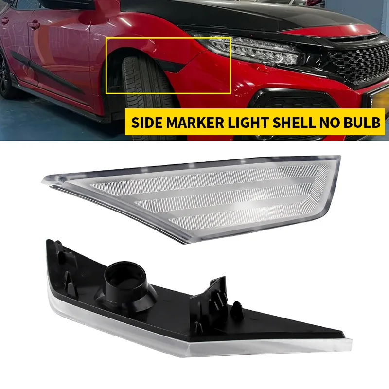 2Pcs Für HONDA CIVIC 2016 2017 2018 2019 2020 2021 HO2551127 Geräucherte Seite Marker Fender Licht Lampe Abdeckung Shell auto Zubehör