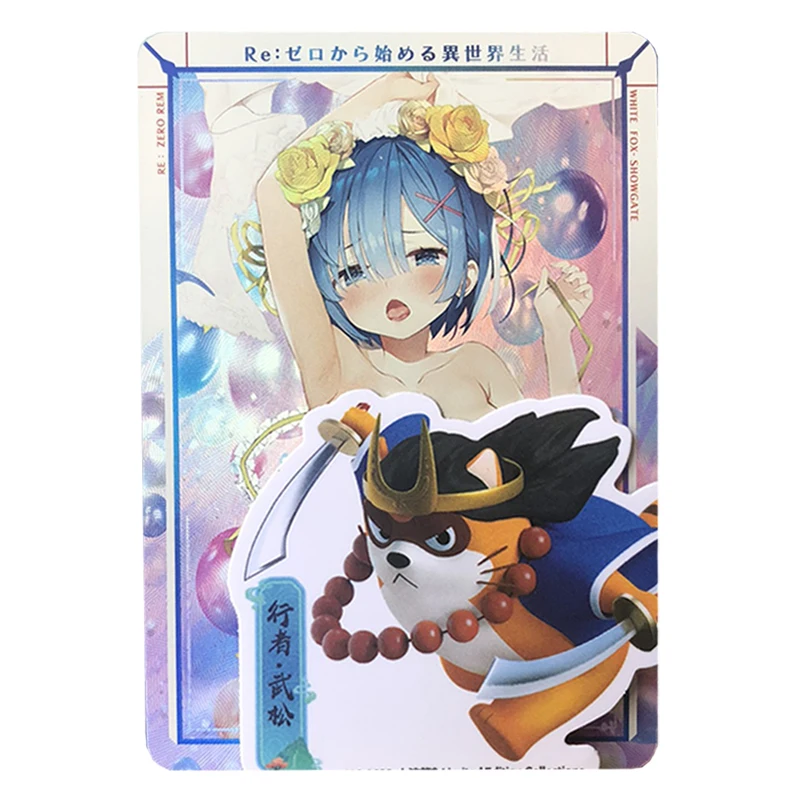 Diy Self Made Goddess Story Rem Kawaii Collection Card Refraction Color Flash Craft Game Anime Peripheral Cards Gift Toy