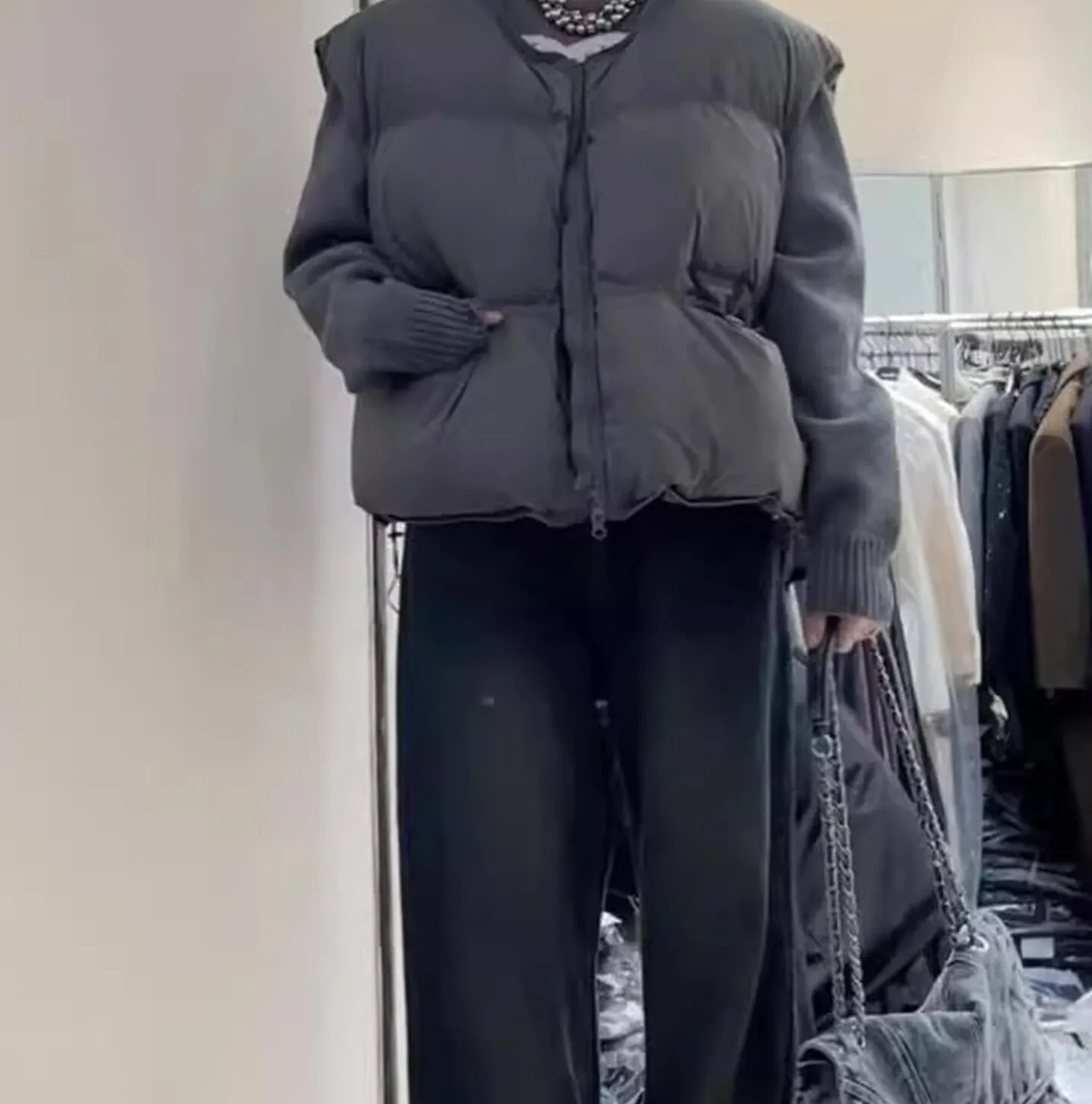 سترات الصدريات صدرية نسائية سميكة للمرأة 2025 الصيف الكروشيه محبوك الدانتيل متابعة سليم Ulzzang مخرمة كلوبوير مرنة OL #1