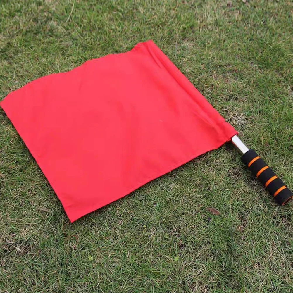 

4pcs Flags Stainless Steel Cloth Agility Poles Signaling Referee Field Events Bright Durable Rust