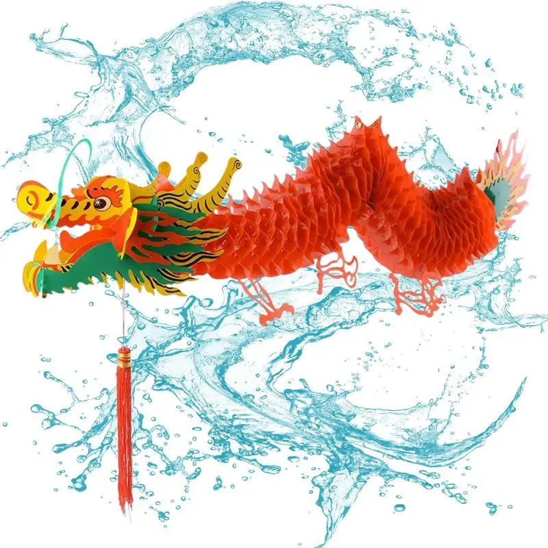2024 year of the Dragon Garland Vivid 3D Aesthetic Spring Festival Dragon Garland Creative Chinese Paper Lanterns Dragon