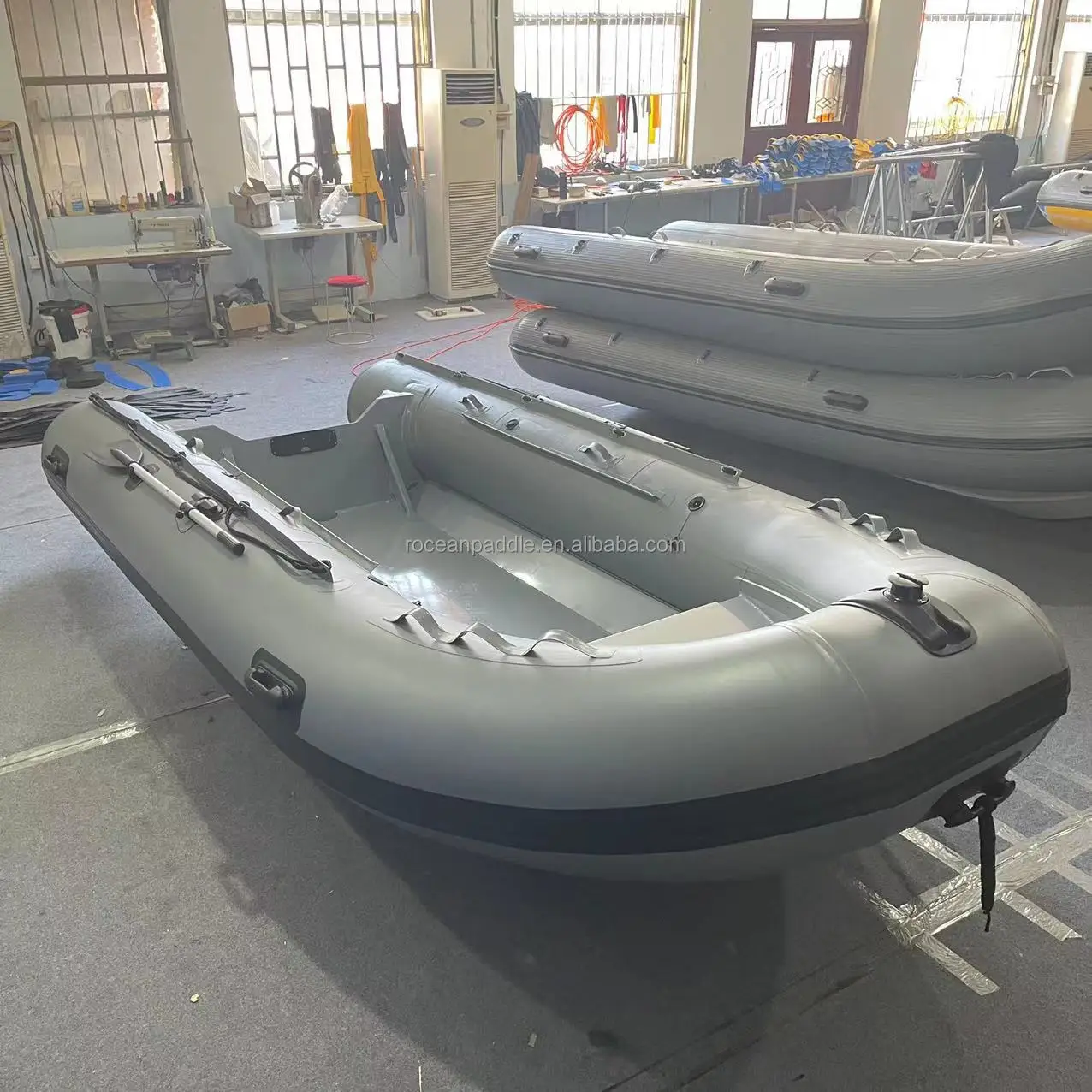 CE 4.3m/14ft RHIB High Speed Folding Rib 430 Deep-v Aluminum Rigid Hull Inflatable Fishing Rowing Rib Boat For Sale