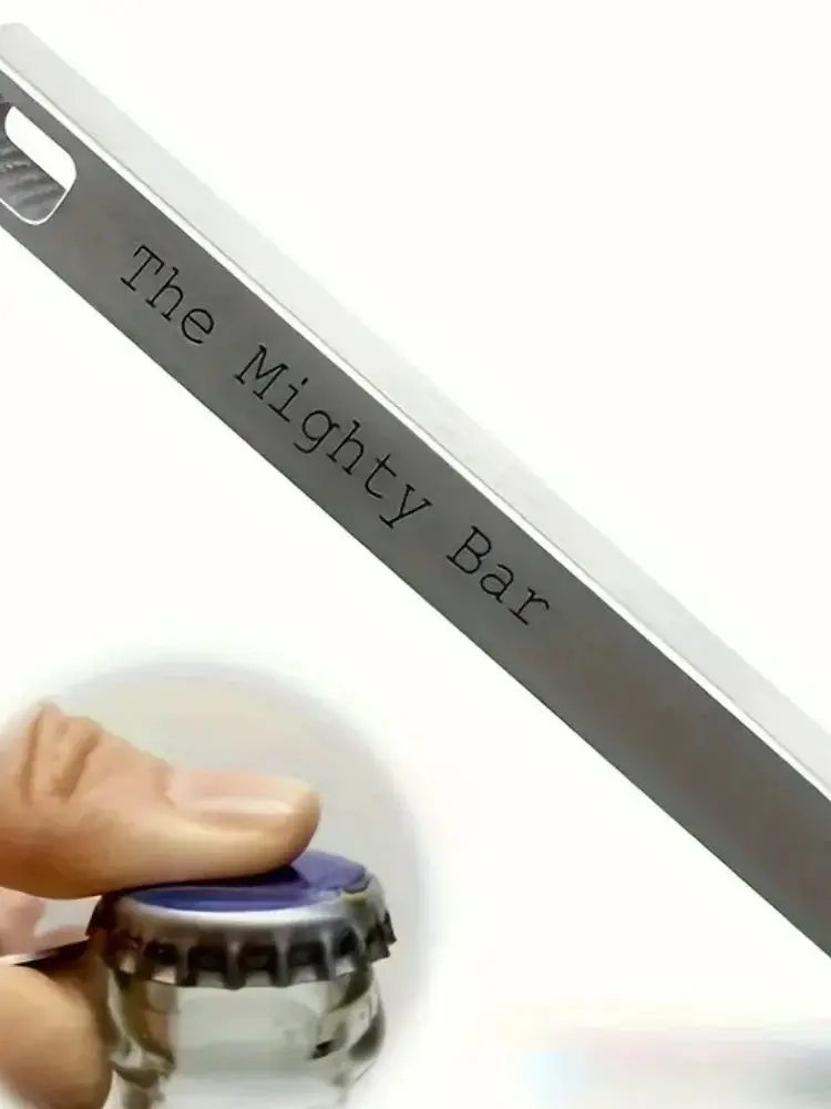 Mighty Bar Taschenmesser & Flaschenöffner - Robuster Edelstahl-Schlüsselanhänger, EDC-Multitool für den Alltag – Detail 2