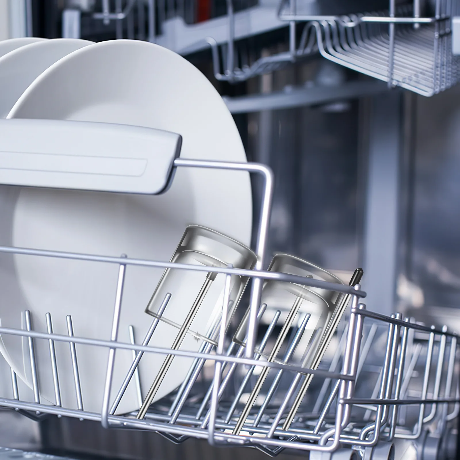 

8Pcs Dishwasher Bottle Drainer Sticks Compatible with Most Dishwashers Rustproof Dishwasher Rack Wine Glass Holder