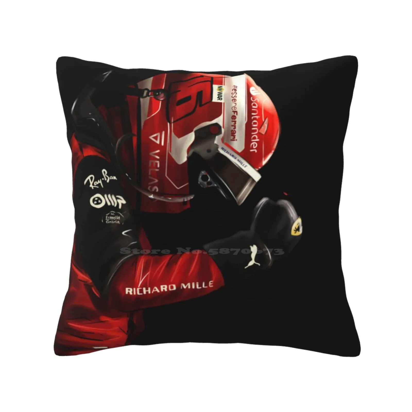 Leclerc Winner 2022 Home Sofa Car Cushion Cover Pillowcase 2Fast2Capture 2F2C Mignonillustration Leclerc Funny Meme Grand Prix