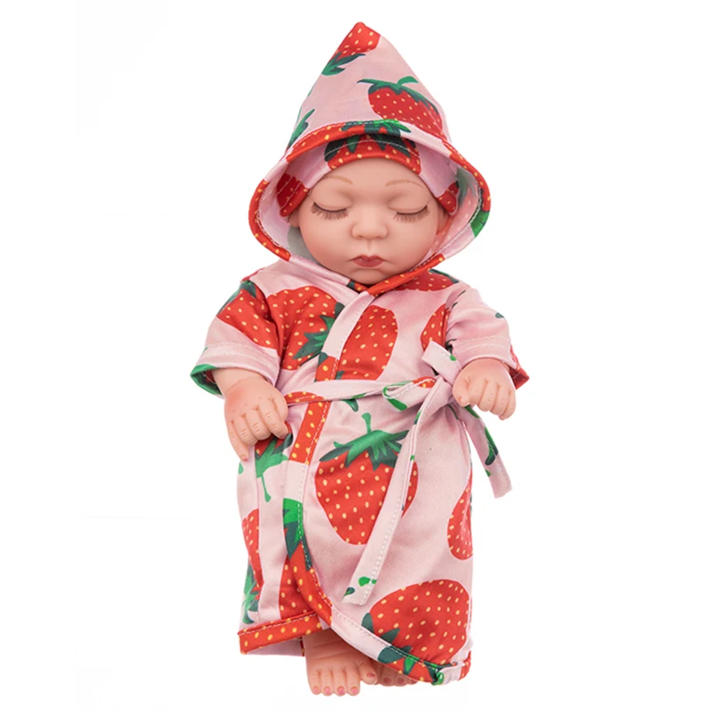 Mini 10 pollici/25 cm baby doll carino coccole morbido lavabile vestaglia pigiama realistico compagno di giochi simulazione bambola rinata migliori ragazze giocattolo regalo