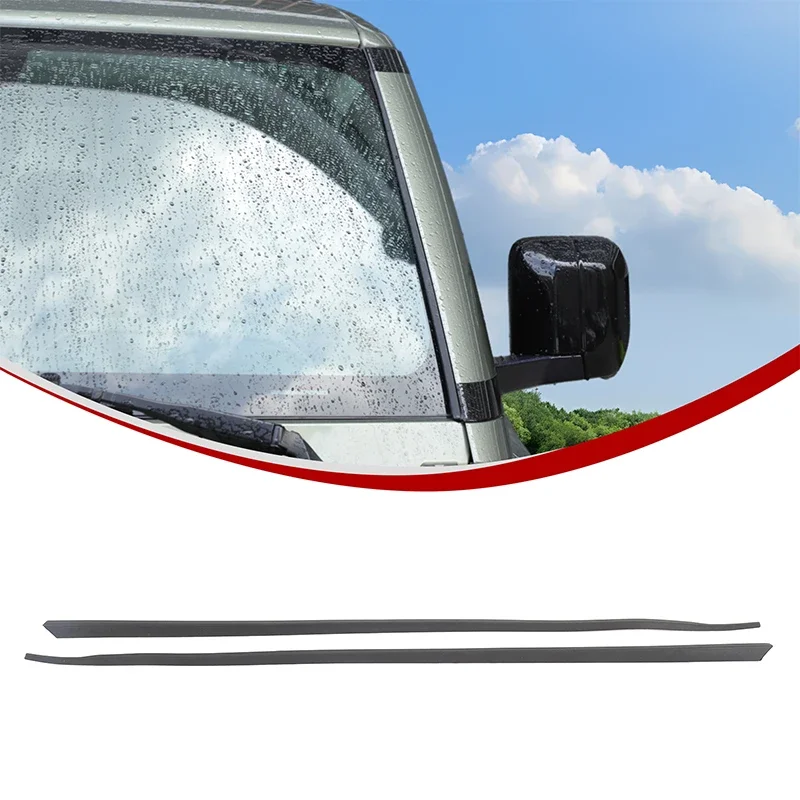 

For Land Rover Defender 90 110 130 2020-2025 Matte Black Car Front Glass A-pillar Noise Reduction Sealing Strip Car Accessories
