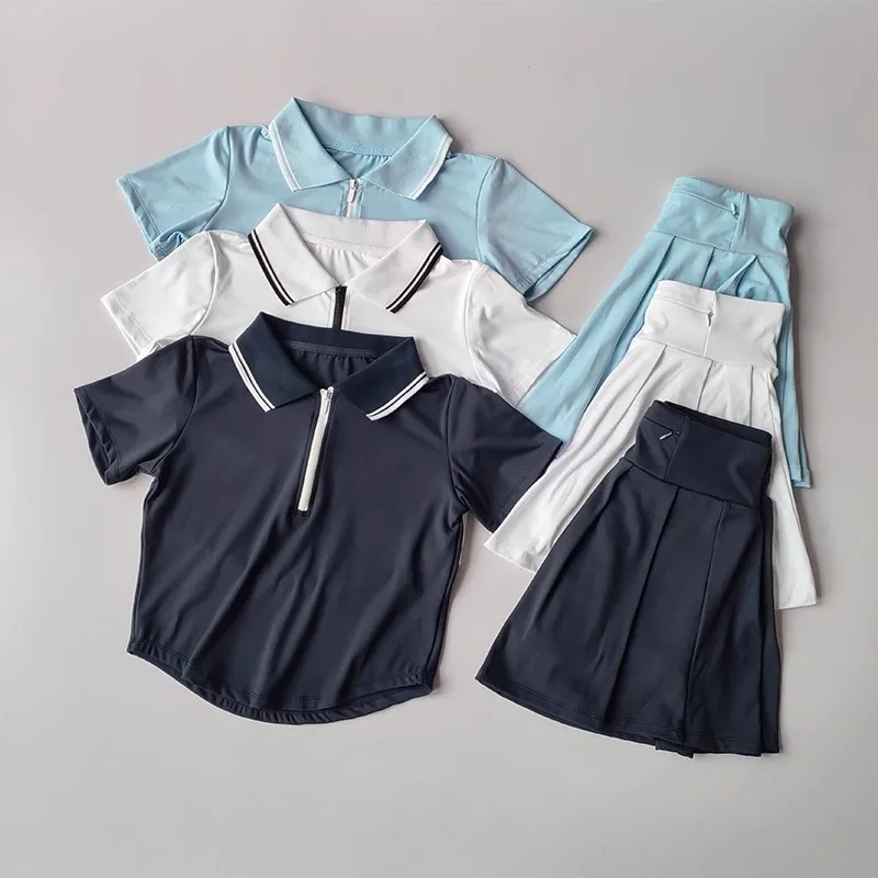 

Women's 2-Piece Sports Tennis Sets Polo Sports Suit Stretchy Workout Shirt Outfits Golf Badminton Training Slim Fit Tracksuits