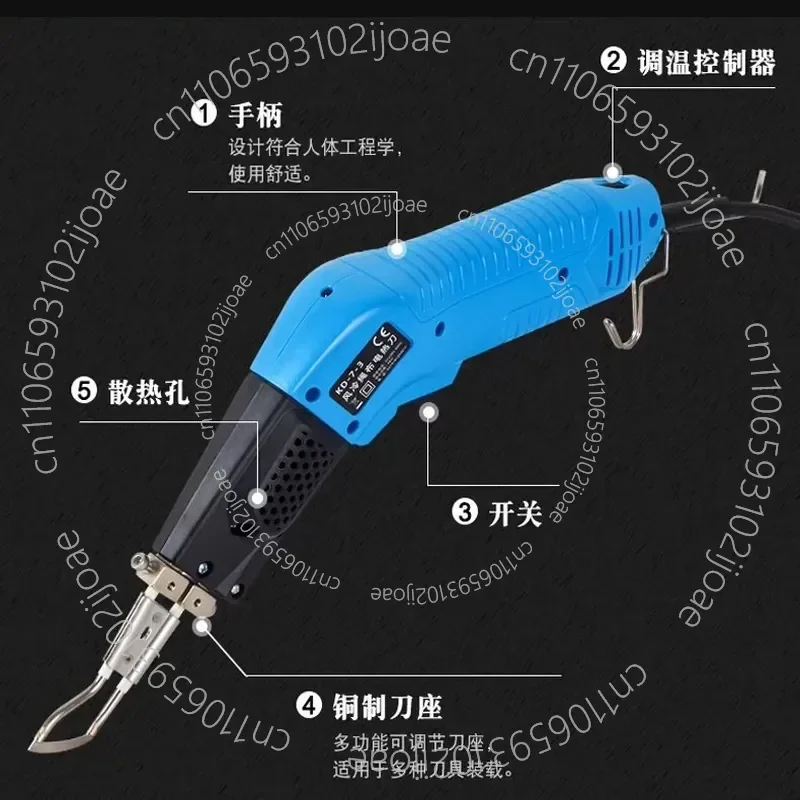 Electric Hot-cut Knife for Synthetic Fibre Cloth, Nylon Webbing and Rope; Hot-melt Cutting Knife