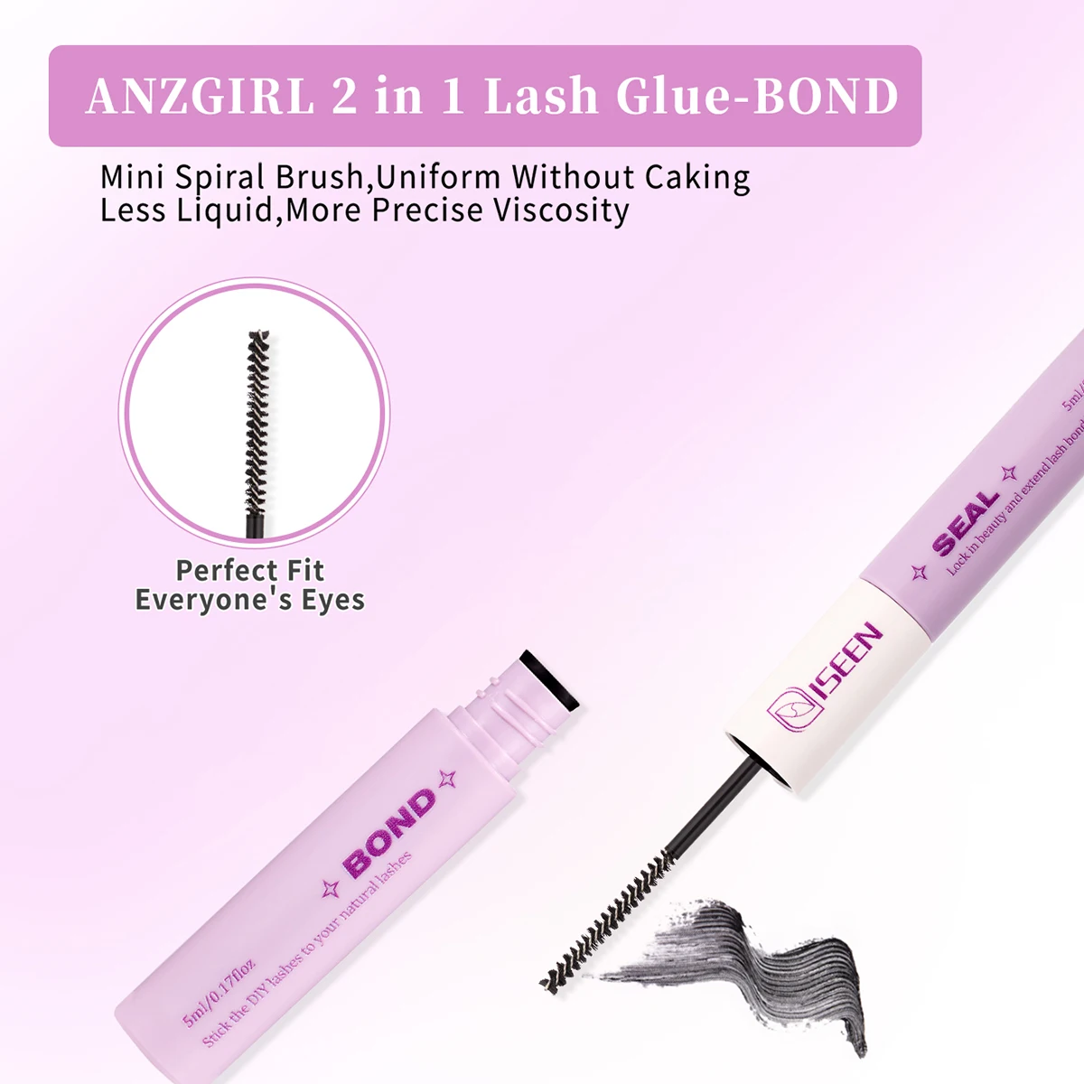 لاش بوند وختم 10 مل رموش فردية غراء وختم أدوات تمديد الرموش فائقة القوة