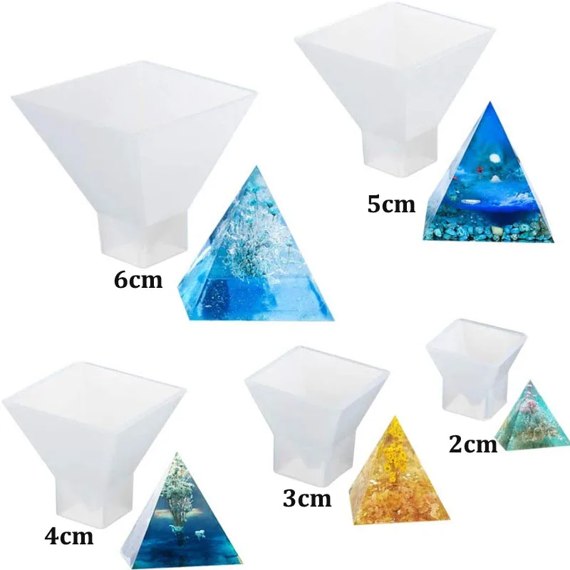 15CM Super Large Pyramid Silicone Resin Mold Craft Jewelry Crystal Making Tools Triangular Pyramid Mold Crystal UV Epoxy
