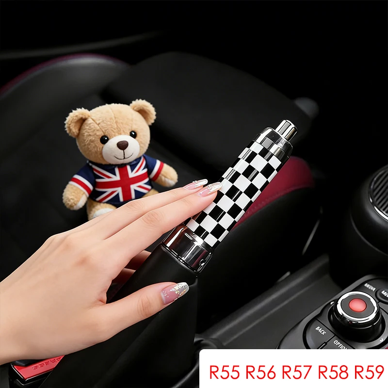 

Hand Brake Grips Sleeve For MINI Cooper ONE JCW Gear Knob Lever Decoration Cover For R50 R52 R53 R55 R56 R57 R58 R59 Clubman