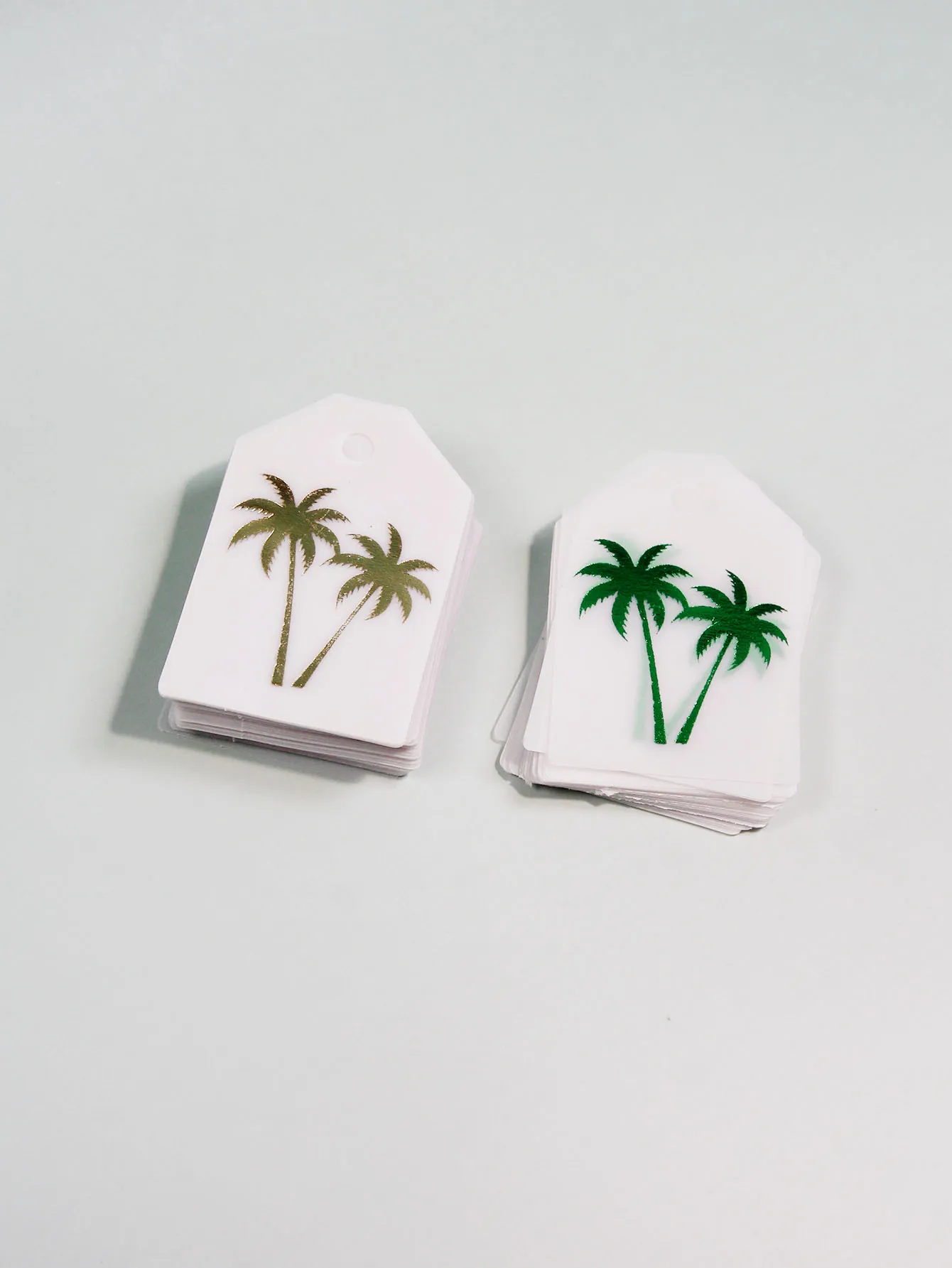 100pcs Coconut tree sulfuric acid paper hanging card label cardboard, holiday party gift label biscuit packaging supplies