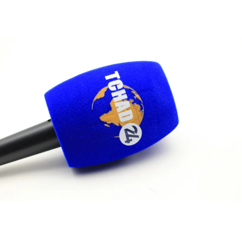 Customize Mic Foam Windscreen with Logo Printed for Handheld Interview Microphones 40mm Opening