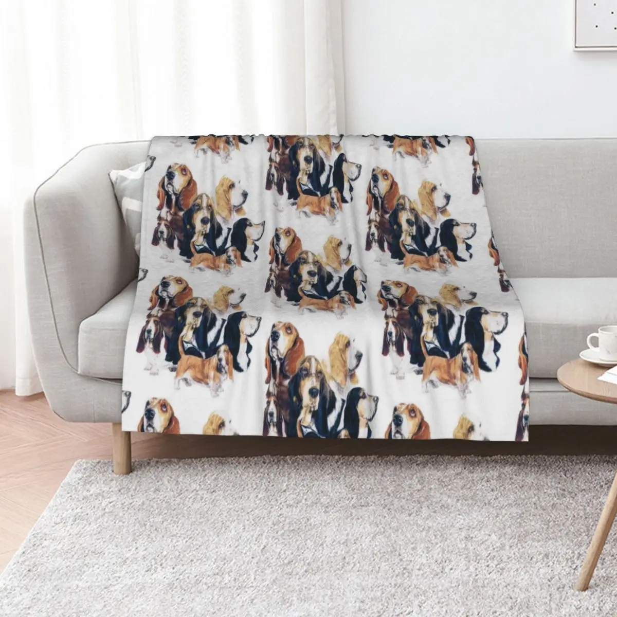 

Basset Hound Montage Throw Blanket Heavy Designers Picnic Blankets For Sofas Blankets