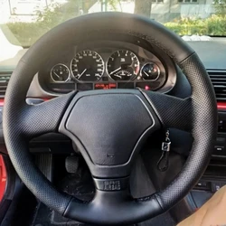 Custom Car Steering Wheel Braid Cover Soft 100% Fit For BMW E36 1995-2000 E46 1998-2000 E39 1995-1999 Car Products Steering Wrap