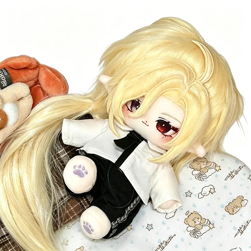 Stuffed Zenless Zone Zero Hugo Vlad Attribute 20cm Cotton Doll Cute Genuine Dress-up Plush Model Toys for Fans Collectibles Gift