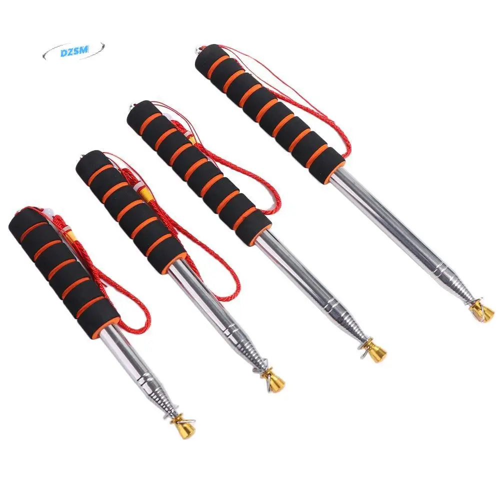 Tourist Stainless Steel Pole Flag Portable Handheld Telescopic Flag Pole Sponge Handle Tour Guide Flagstaff Teachers