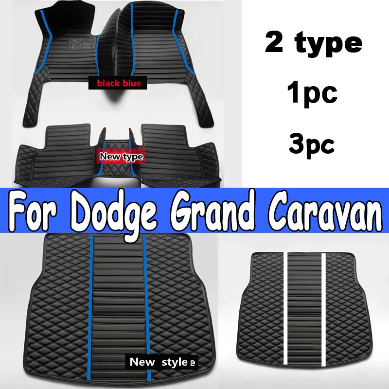 Car Mats Floor For Dodge Grand Caravan 2008~2020 7seat Waterproof Car Floor Mat Ceubre Pisos Para Autos Car Accessories Interior