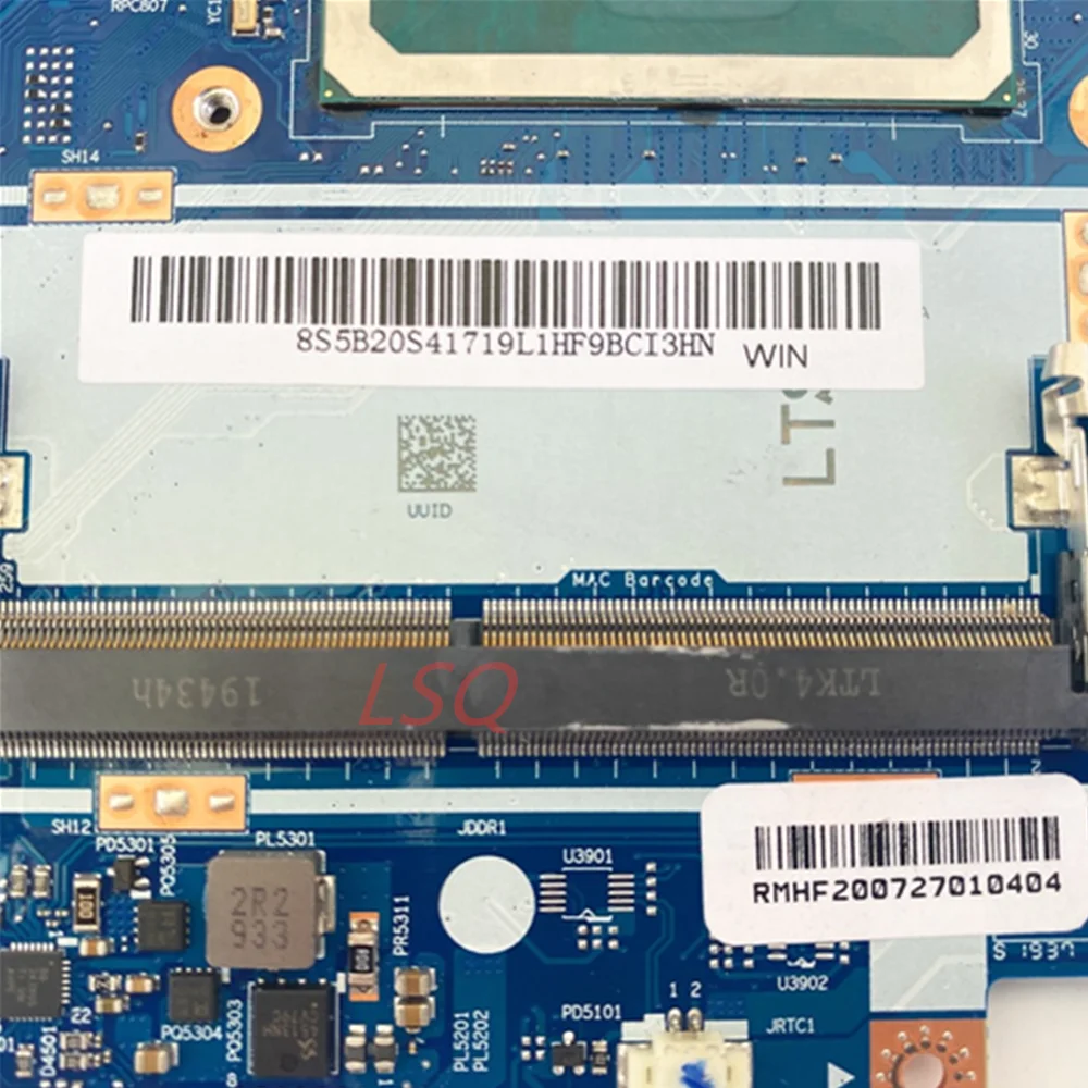 Imagem -04 - para Lenovo Ideapad S14515iwl V15-iwl Computador Portátil Placa-mãe Nm-c121 Cpu I38145u Ram 4g Fru 5b20s41719 100 Teste ok