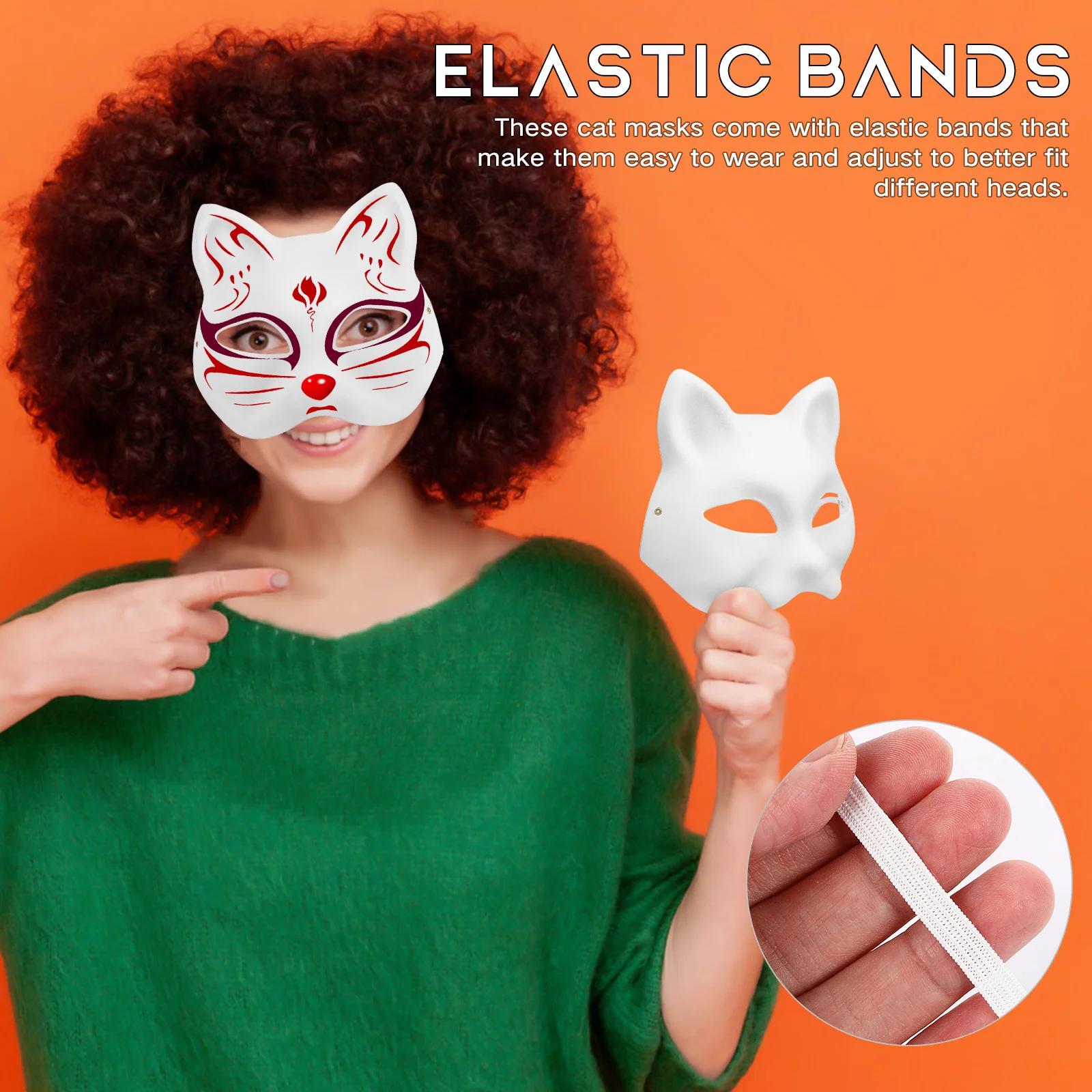 

5 Pcs Cat Face Mask Craft Masks to Decorate Carnival Aldult Animal Shape Blank Supplies Unpainted Cartoon Man