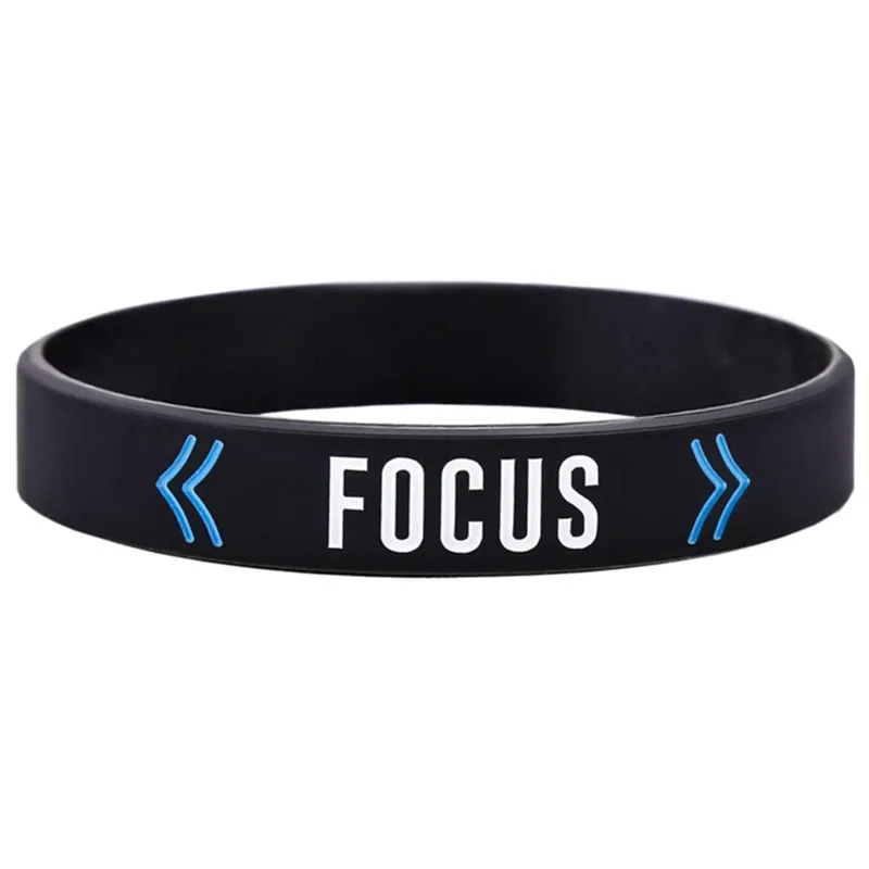 1Pc/3Pcs Motiverende Citaten Succes Bereiken Focus Rubberen Armband Siliconen Polsband