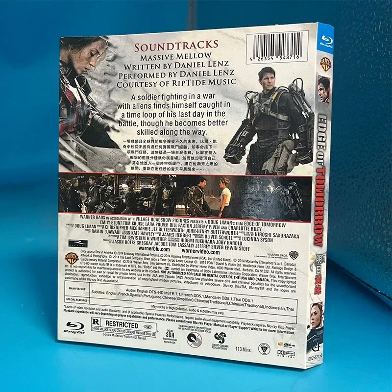 High Definition Science Fiction Drama Edge of Tomorrow Single Disc Box BD Blu-ray Disc with Simplified and Traditional