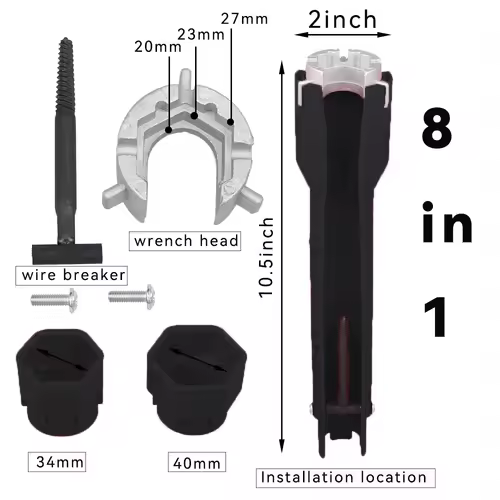 8 In 1 Flume Wrench Anti-slip Kitchen Sink Repair Tools Bathroom Faucet Assembly Key Plumbing Installation Wrench - Image 7
