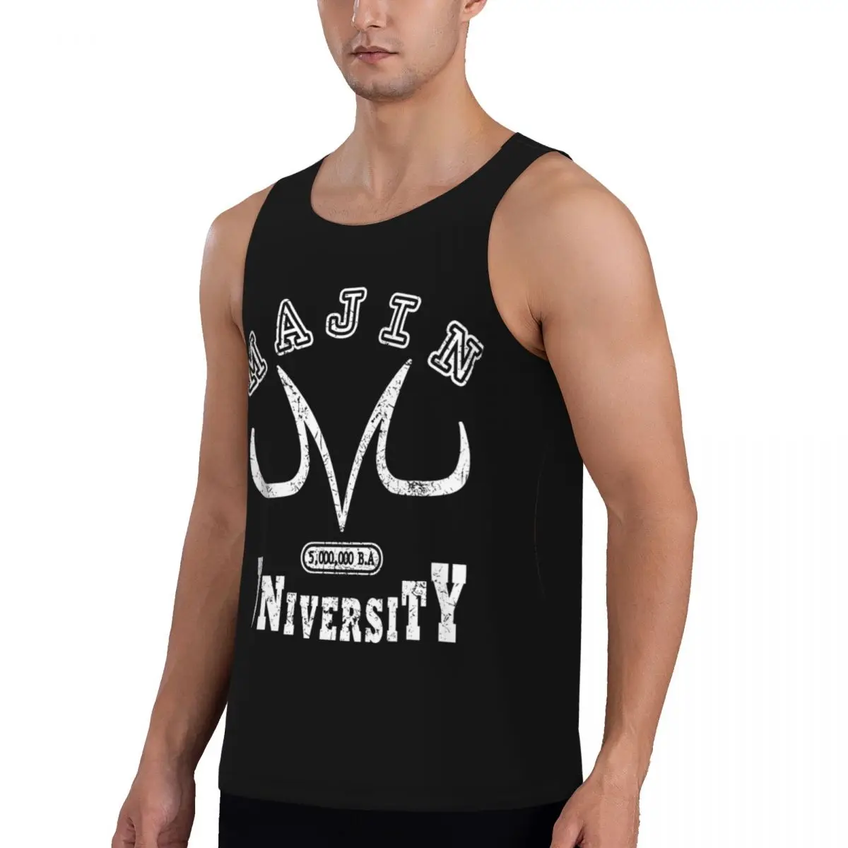 Dragon Ball Z Majin University Bodybuilding 3D Printed Tank Tops Men's Muscle Vest Male Sleeveless Shirt Gym Fitnes Clothing