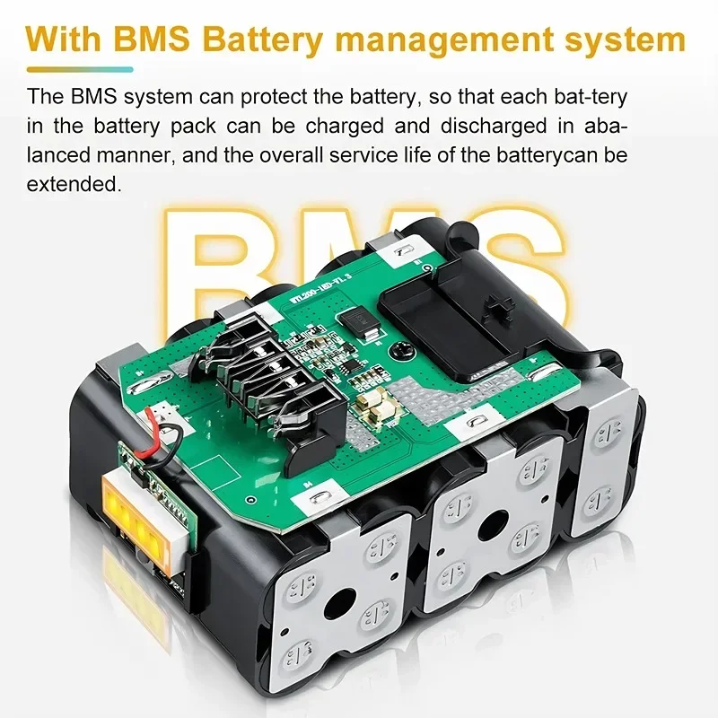 Imagem -03 - Bateria Compatível com Ferramentas Elétricas Dewalt 18v 12ah Recarregável Ferramenta Elétrica Baterias de Lítio Dcb200 20v