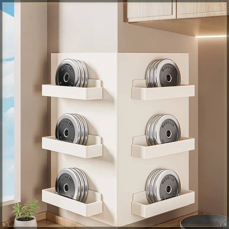 Magnetic Attachment Pot Lid Holder Carbon Steel Wall Mounted Punch Free with Drain Tray Kitchen Rack Traceless Pan Cover Holder