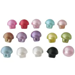 NBNVGV 50Pcs Multicolors 10MM Round Ball Imitate Plastic Pearl Buttons For Garment Sewing Accessories