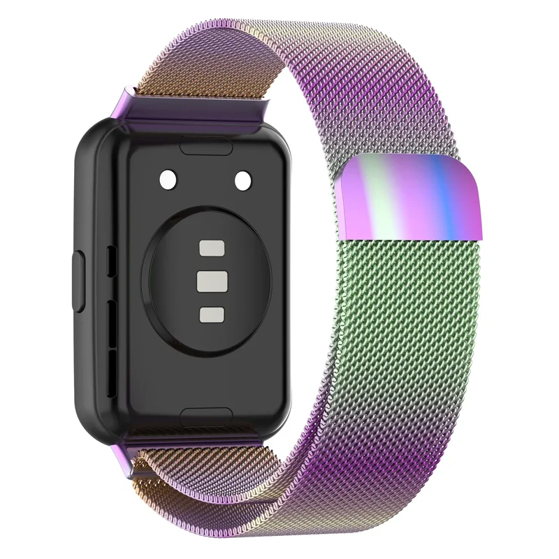 حزام حلقة ميلانو لساعة Huawei Watch Fit 2 سوار معصم مغناطيسي قابل للتنفس Huawei Watch Fit 2 Fashion Metal Band Correa #3